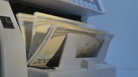 Electronic money counting Stock Footage 106284580
