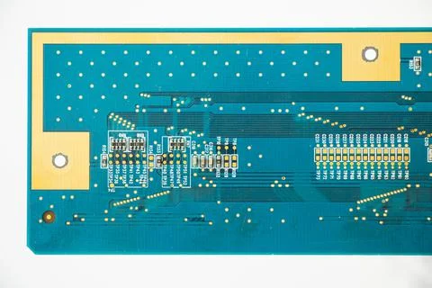 Electronic motherboard and isometric processor and microchip Stock Photos
