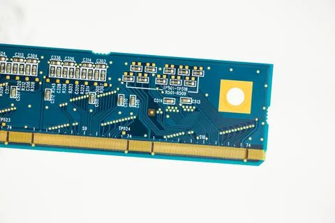 Electronic motherboard and isometric processor and microchip Stock Photos