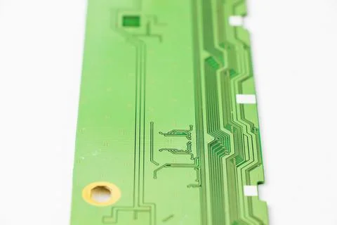 Electronic motherboard, isometric processor microchip Stockfoto's