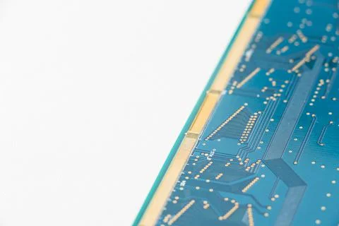 Electronic motherboard, isometric processor microchip 写真素材