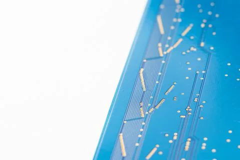 Electronic motherboard, isometric processor microchip on the white background Foto stock