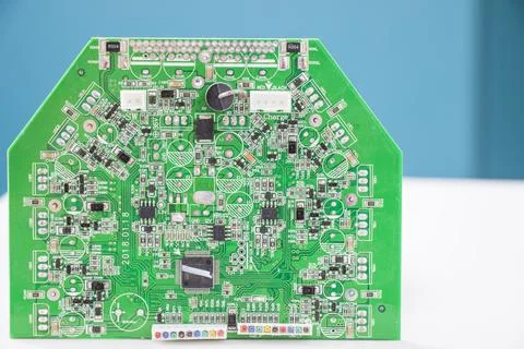 Electronic motherboard, isometric processor 스톡 사진