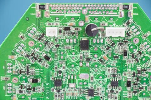 Electronic motherboard, isometric processor 스톡 사진