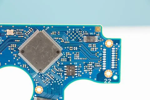 Electronic motherboard, isometric processor 写真素材