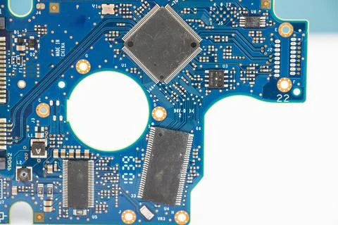 Electronic motherboard, isometric processor 写真素材