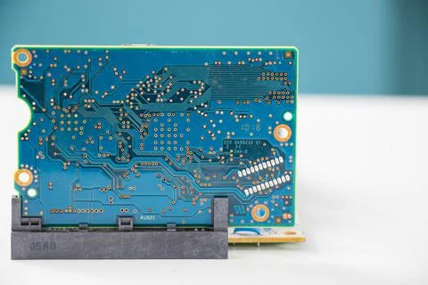Electronic motherboard, isometric processor 스톡 사진