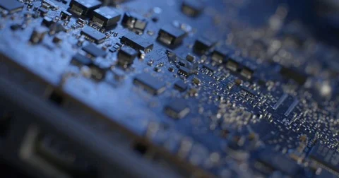 Electronic motherboard rotating Stock-Footage 84501860