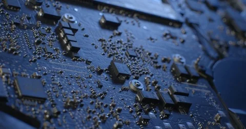 Electronic motherboard rotating Stock Footage 84502362