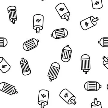 Electronic Motor Tool Vector Seamless Pattern Illustrazione stock