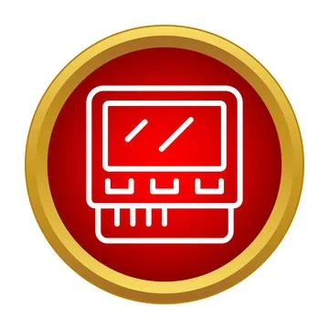 Electronic multimeter device icon displaying power measurement Stock Illustration