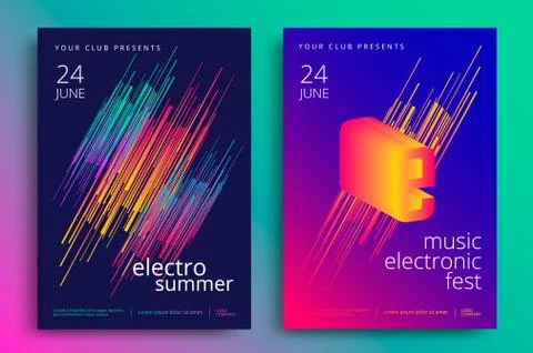 Electronic music fest Illustrazione stock