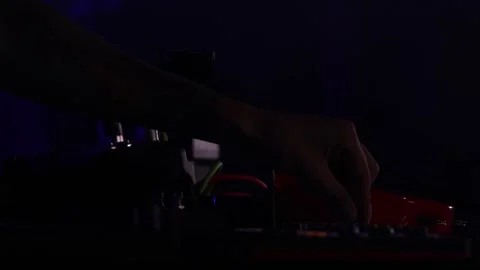 Electronic Music Performance with LED Pad Controller Stock Footage 316962833