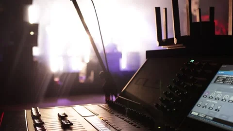 Electronic Music Performance with LED Pad Controller Stock Footage 316963822