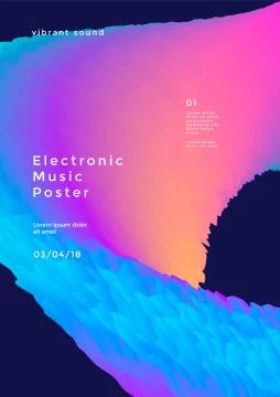 Electronic music poster Stock Illustration