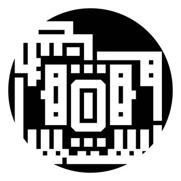 Electronic music rhythm composer machine icon concept Stock Illustration