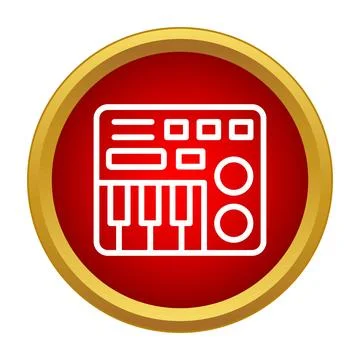 Electronic music synthesizer controller icon and symbol Stock Illustration