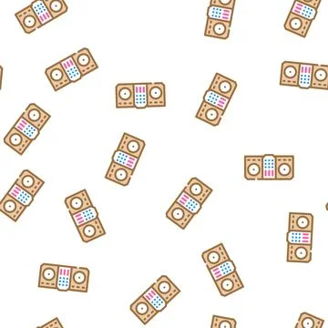 Electronic music vector seamless pattern Illustrazione stock