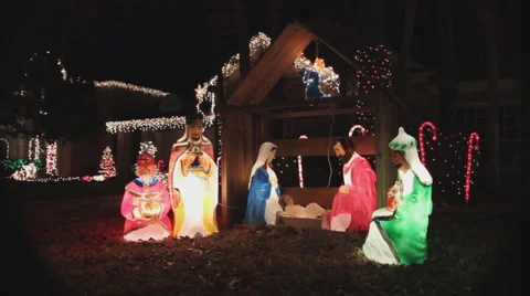 Electronic Nativity on Christmas Night Video stock 1065699