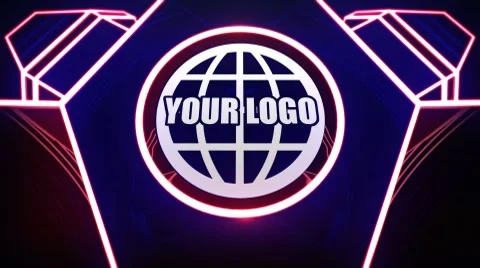 Electronic neon spot After Effects stock