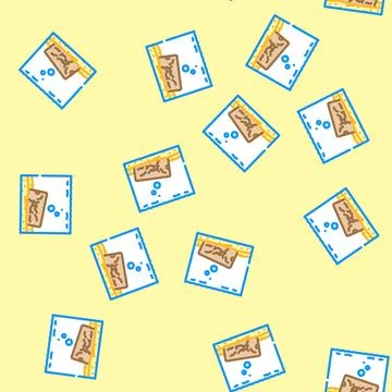 Electronic ocean water e waste pollution vector seamless pattern Stock Illustration