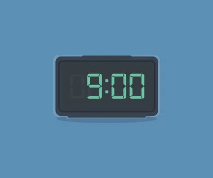 Electronic or digital clock counter digital vector design and illustration. Stock Illustration