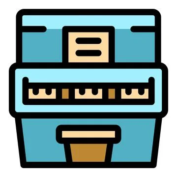 Electronic organ with stool playing modern music Stock Illustration