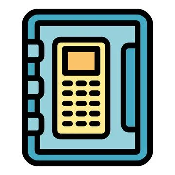 Electronic organiser combining diary and calculator functions Illustrazione stock
