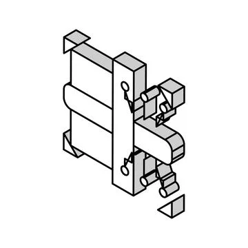 Electronic password isometric icon vector illustration sign Stock Illustration