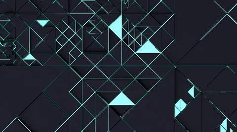 Electronic pattern technology with green neon light Stock Illustration