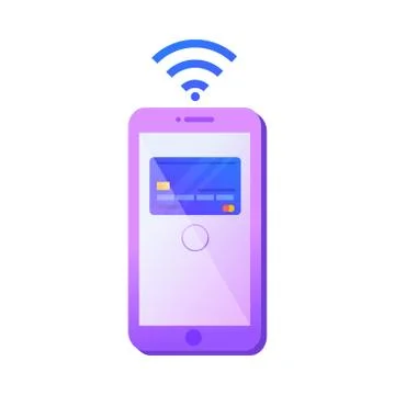 Electronic payment system with paying online by card vector illustration Illustrazione stock