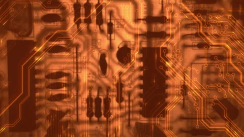 Electronic PCB printed circuit board digital abstract background. Electrical Stock Footage 270300978