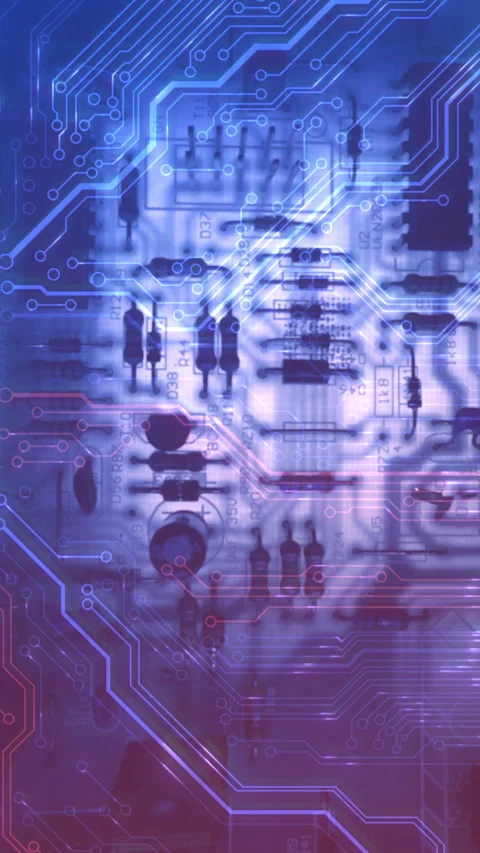 Electronic PCB printed circuit board digital abstract background. Electrical Stock Footage 276421991