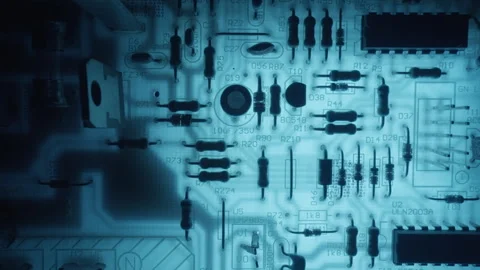 Electronic PCB printed circuit board digital abstract background. Electrical Stock Footage 277443210