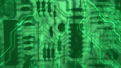 Electronic PCB printed circuit board digital abstract background. Electrical Stock Footage 278508058