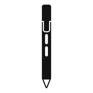 Electronic pen for tablet using modern technology icon 库存插图