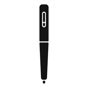 Electronic pen for touch screen devices icon showing modern technology 库存插图