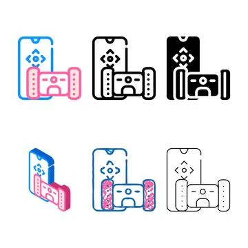 Electronic pet toy with modern remote control color icon vector Stock Illustration