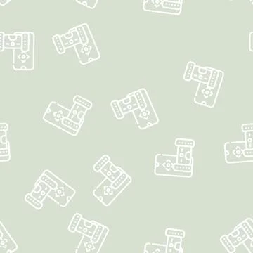 Electronic pet toy with remote control line vector seamless pattern Stock Illustration