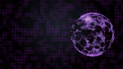 Electronic plexus planet with abstract technology style against optic squared Stock Illustration