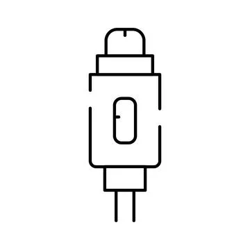 Electronic plug connector line art icon design Stock Illustration