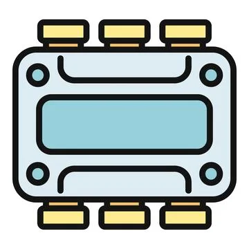 Electronic power regulator device with multiple ports Stock Illustration