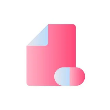 Electronic prescription flat gradient two-color ui icon Illustrazione stock