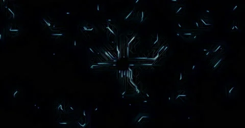 Electronic Printed Circuit Board Animation Loopable Stock Footage 64404057