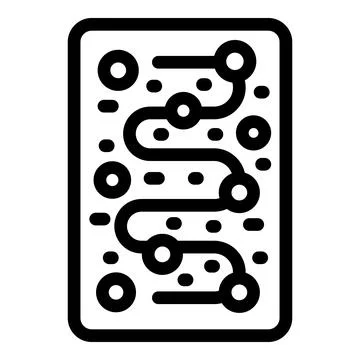 Electronic printed circuit board connecting microchip components Stock-Illustration