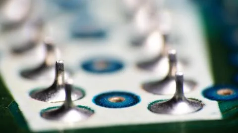 Electronic printer control Board ultra macro Foto stock