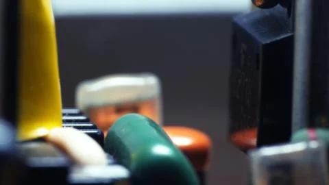 Electronic printer control Board ultra macro Stock Photos