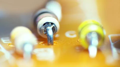 Electronic printer control Board ultra macro Stock Photos