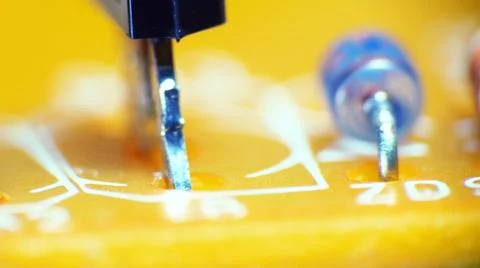 Electronic printer control Board ultra macro Stock Photos