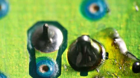 Electronic printer control Board ultra macro 스톡 사진